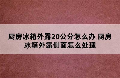 厨房冰箱外露20公分怎么办 厨房冰箱外露侧面怎么处理